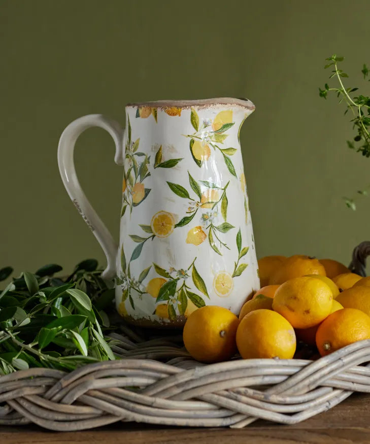 Botanical lemon jug tall